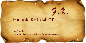 Fucsek Kristóf névjegykártya